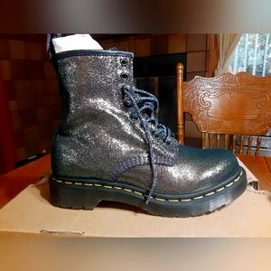 Dr. Martens size 6 purple/gold disco